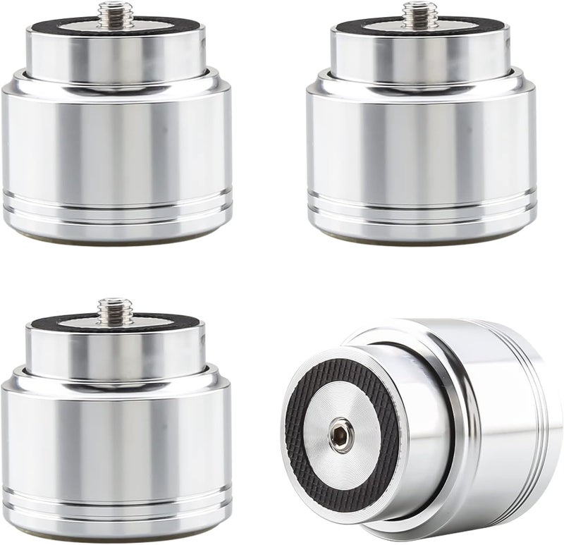 Tertullus 4pcs Aluminum Speaker Isolation Feet Sound Isolation Maglev Feet Speaker Stand Turntable Feet (48mm×42mm) - Image 2